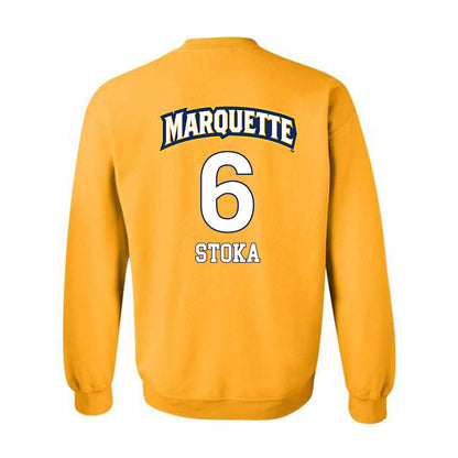 Marquette - NCAA Men's Soccer : Mateo Stoka - Replica Shersey Crewneck Sweatshirt-1