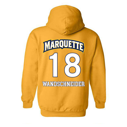 Marquette - NCAA Men's Soccer : Jack Wandschneider - Replica Shersey Hooded Sweatshirt