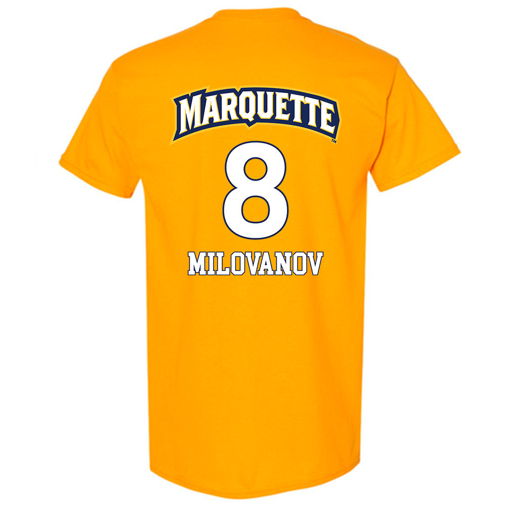 Marquette - NCAA Men's Soccer : Justin Milovanov - Replica Shersey T-Shirt-1