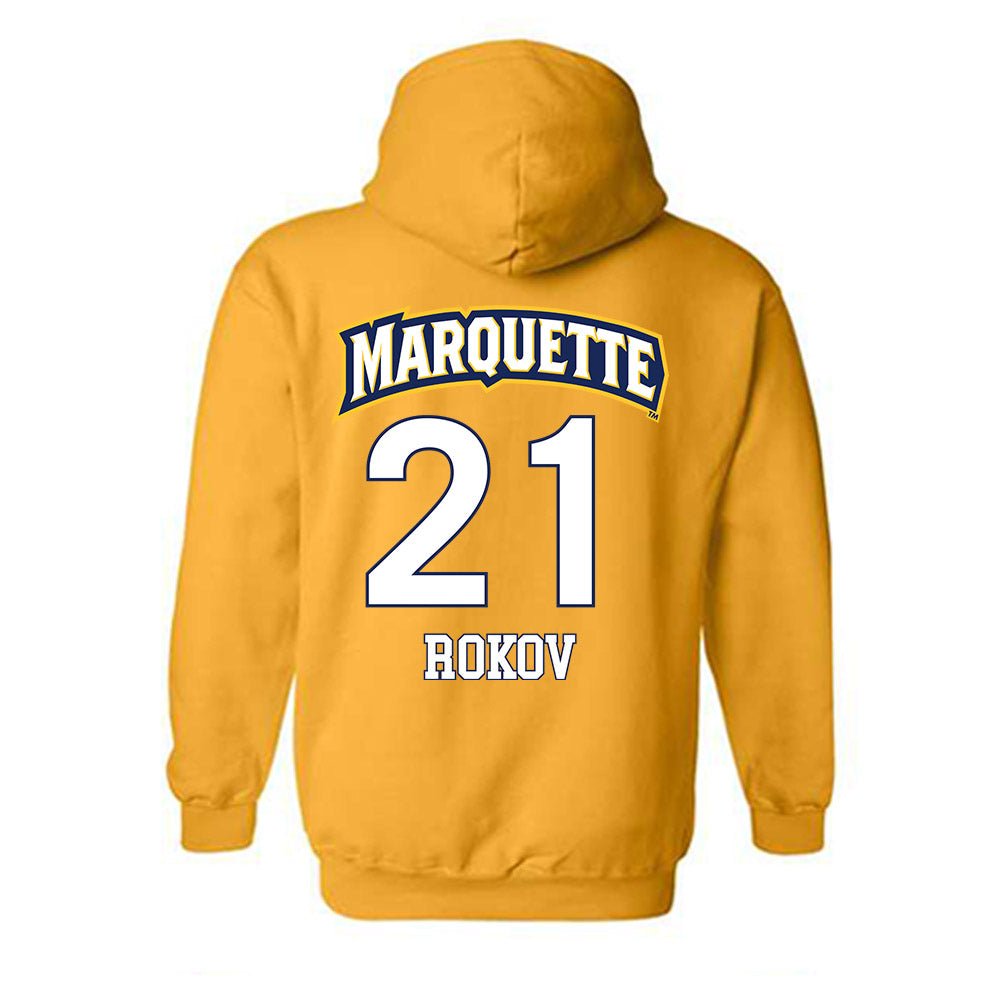 Marquette - NCAA Men's Soccer : Gabriel Rokov - Replica Shersey Hooded Sweatshirt-1