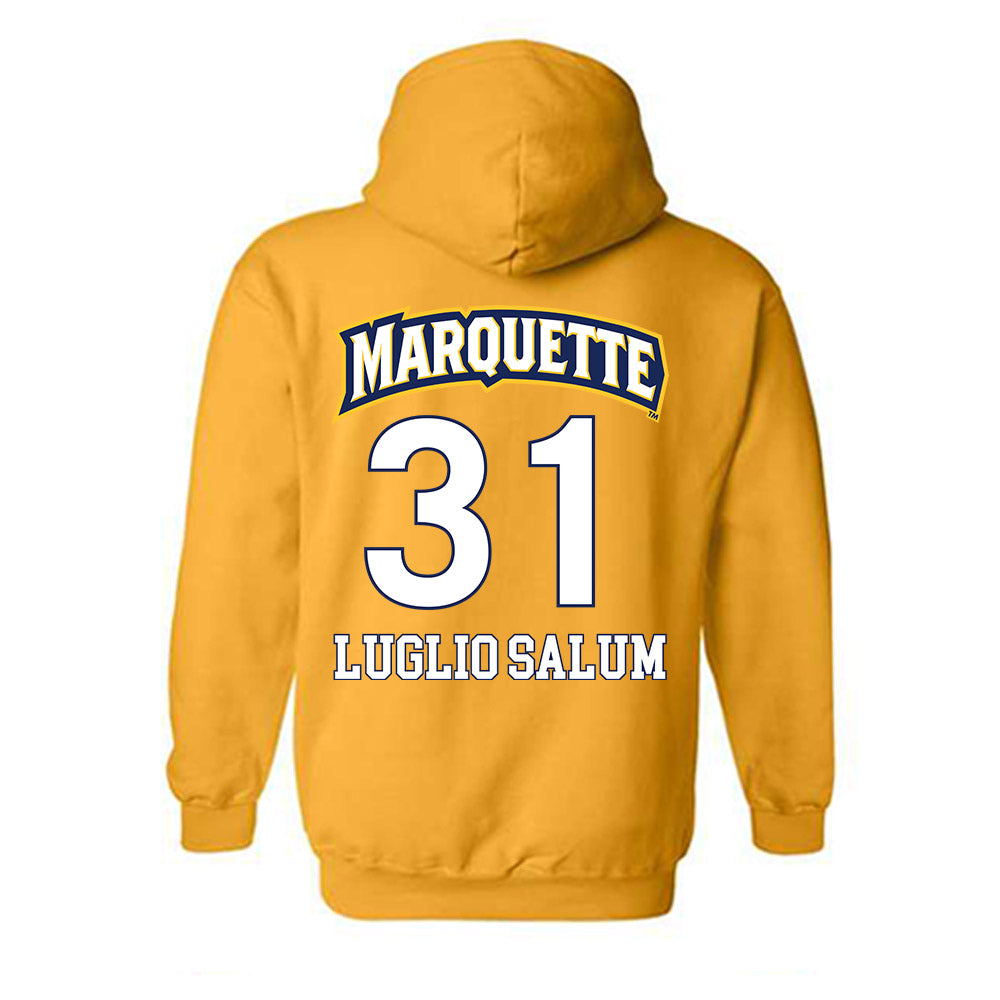 Marquette - NCAA Men's Soccer : Renan Luglio Salum - Replica Shersey Hooded Sweatshirt