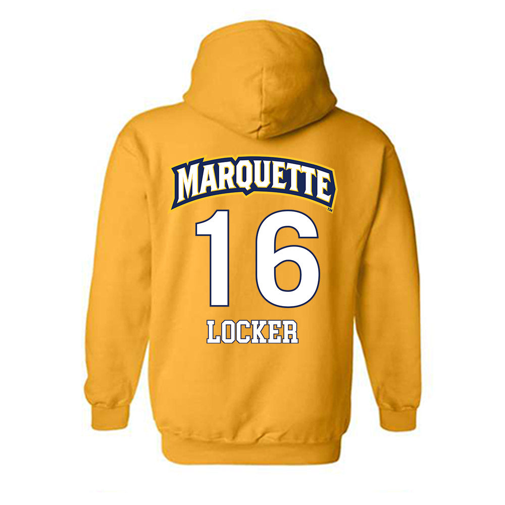 Marquette - NCAA Men's Soccer : Grant Locker - Replica Shersey Hooded Sweatshirt