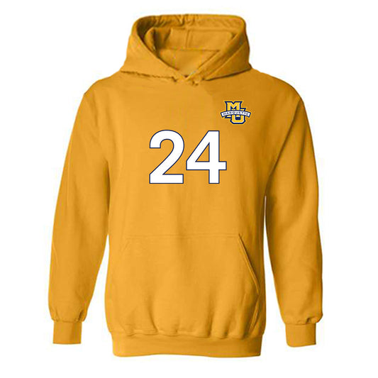 Marquette - NCAA Men's Soccer : Gabriel Miranda - Replica Shersey Hooded Sweatshirt-0