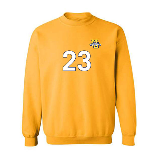 Marquette - NCAA Men's Soccer : Drew Mullins - Replica Shersey Crewneck Sweatshirt-0