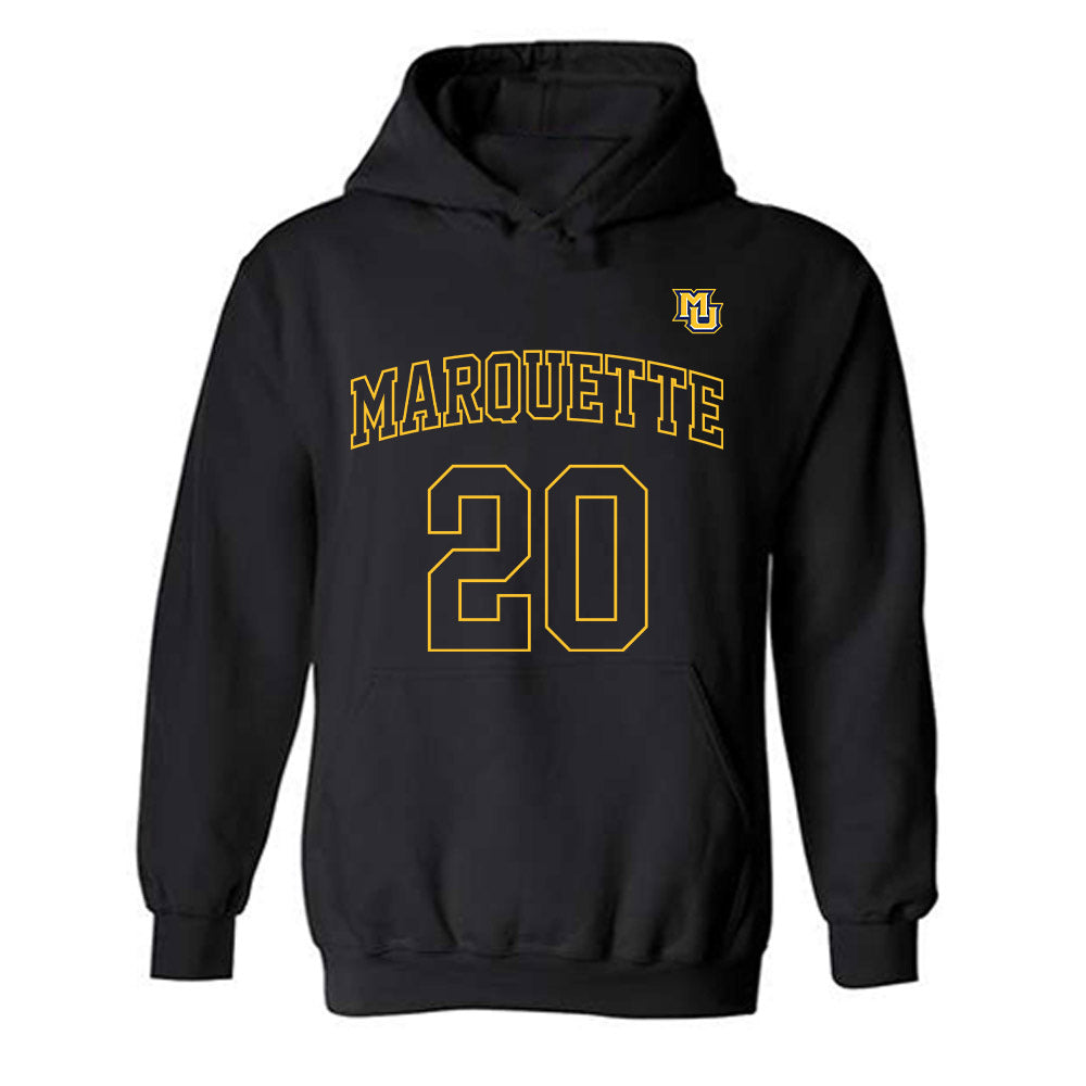Marquette - NCAA Women's Basketball : Jordan Meulemans - Replica Shersey Hooded Sweatshirt-0