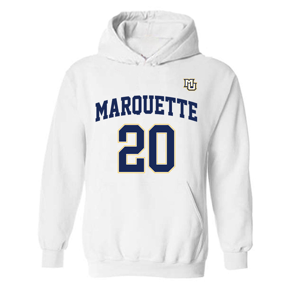 Marquette - NCAA Women's Basketball : Jordan Meulemans - Replica Shersey Hooded Sweatshirt-0
