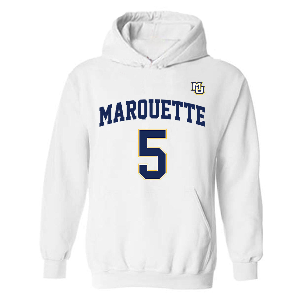 Marquette - NCAA Women's Basketball : Charia Smith - Replica Shersey Hooded Sweatshirt-0
