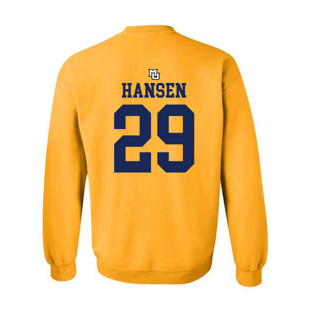 Marquette - NCAA Women's Lacrosse : Megan Hansen - Replica Shersey Crewneck Sweatshirt-1
