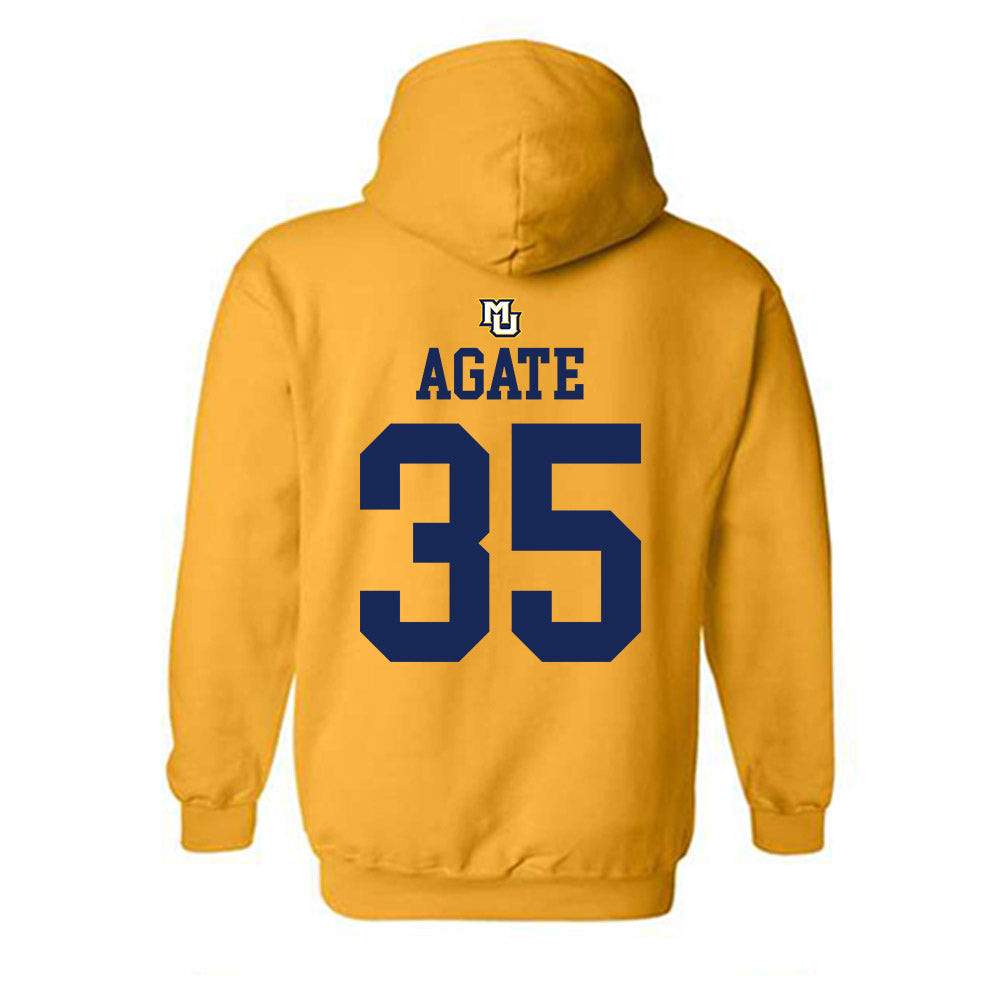 Marquette - NCAA Women's Lacrosse : Eliza Agate - Replica Shersey Hooded Sweatshirt-1
