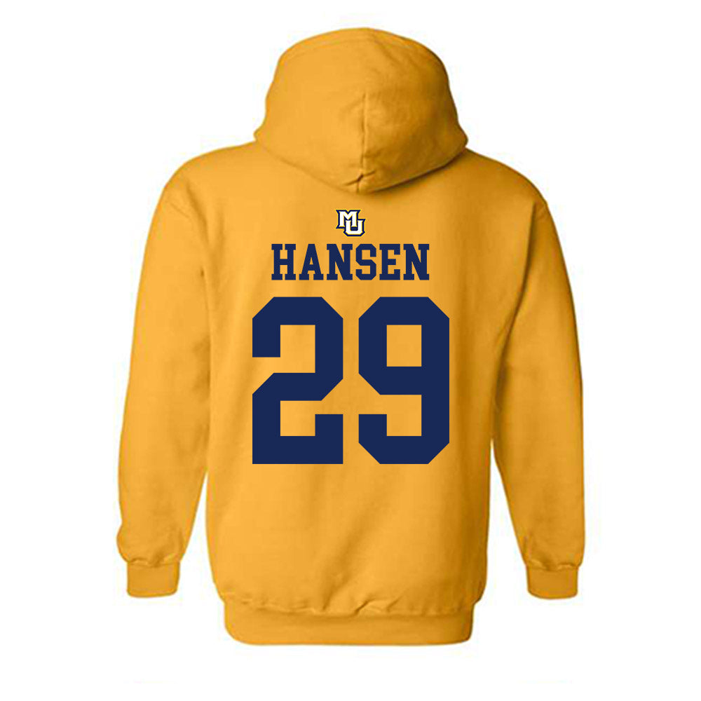 Marquette - NCAA Women's Lacrosse : Megan Hansen - Replica Shersey Hooded Sweatshirt-1