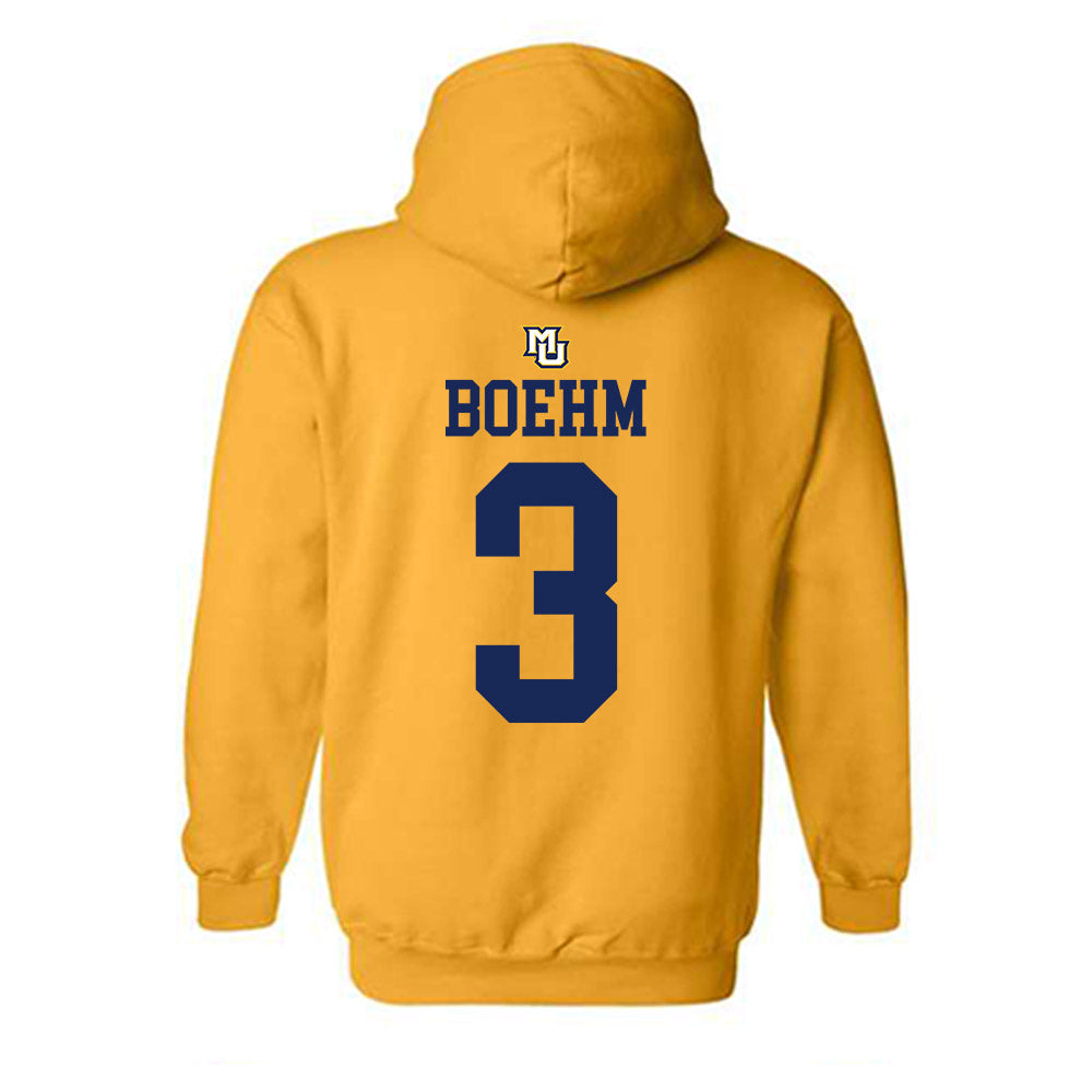 Marquette - NCAA Women's Lacrosse : Tessa Boehm - Replica Shersey Hooded Sweatshirt-1