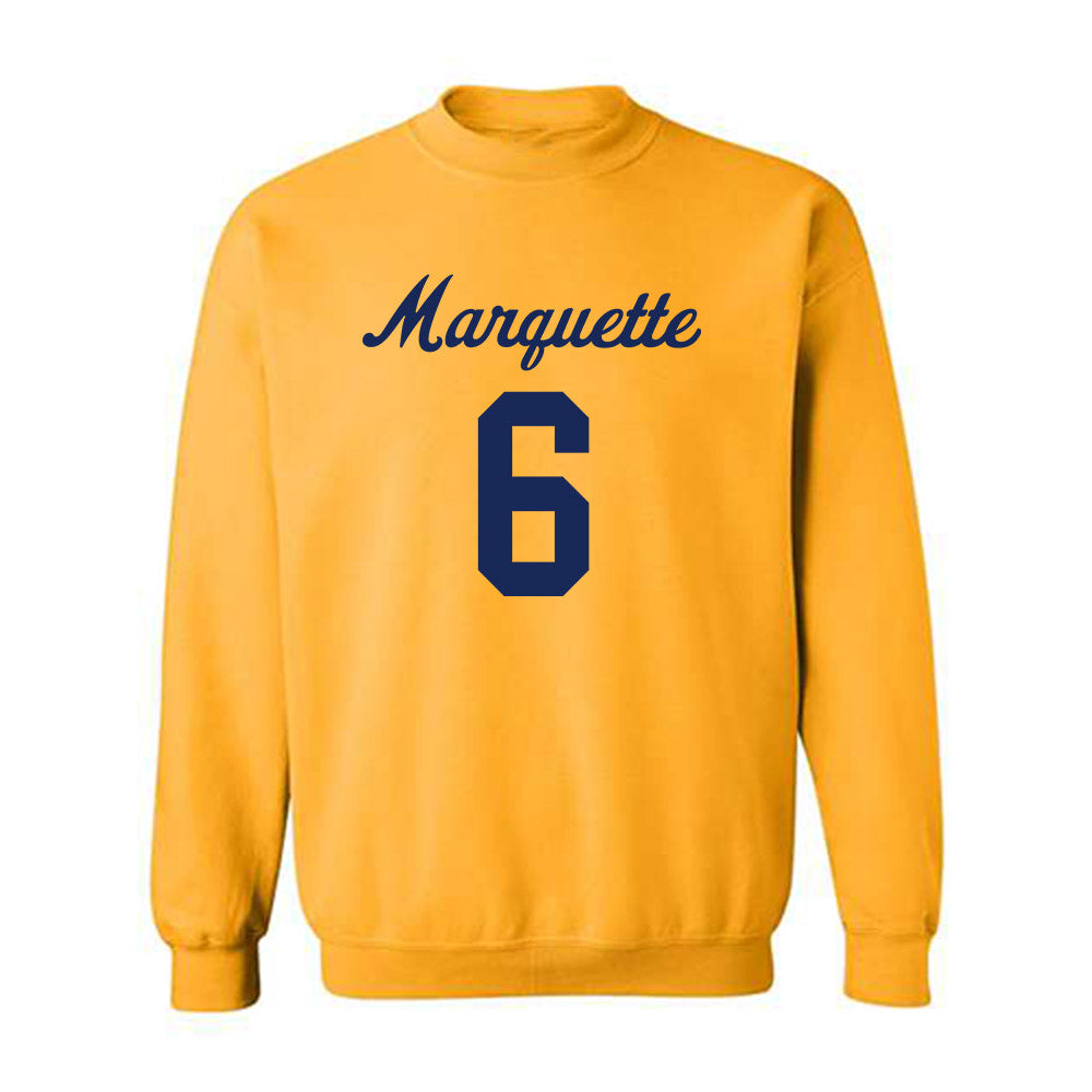 Marquette - NCAA Women's Lacrosse : Haley Brown - Replica Shersey Crewneck Sweatshirt-0