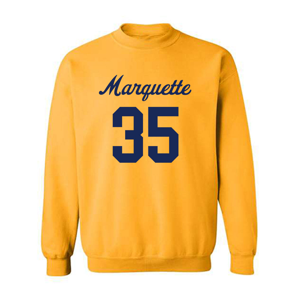 Marquette - NCAA Women's Lacrosse : Eliza Agate - Replica Shersey Crewneck Sweatshirt-0