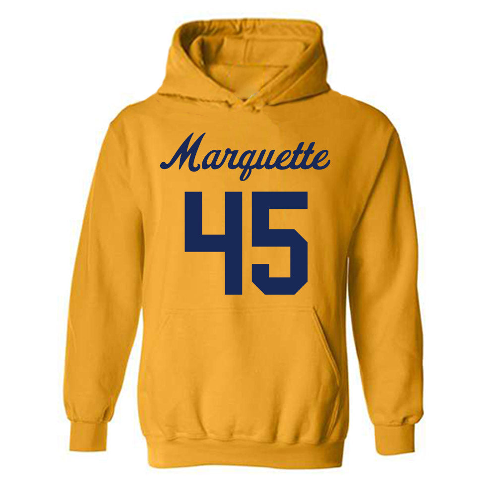 Marquette - NCAA Women's Lacrosse : Mia Oh - Replica Shersey Hooded Sweatshirt-0