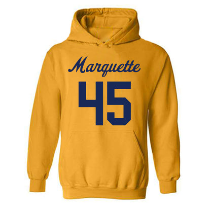 Marquette - NCAA Women's Lacrosse : Mia Oh - Replica Shersey Hooded Sweatshirt-0