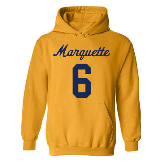 Marquette - NCAA Women's Lacrosse : Haley Brown - Replica Shersey Hooded Sweatshirt-0