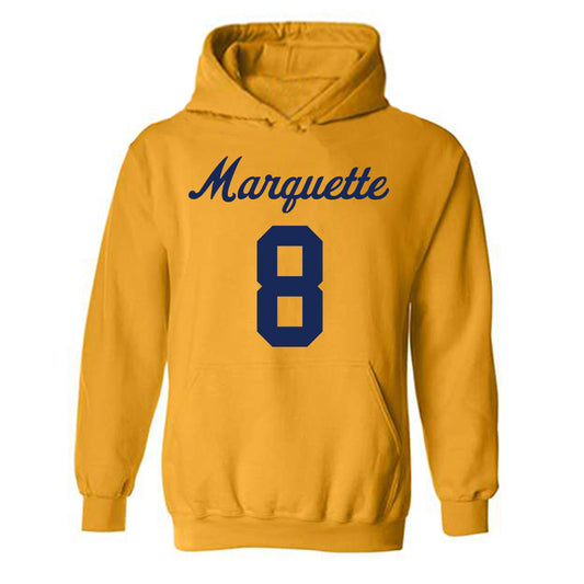 Marquette - NCAA Women's Lacrosse : Julia Evens - Replica Shersey Hooded Sweatshirt