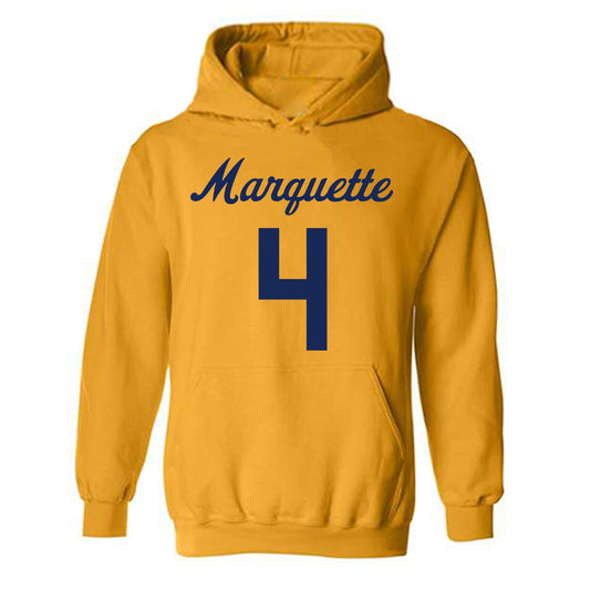 Marquette - NCAA Women's Lacrosse : Dani Serrano - Replica Shersey Hooded Sweatshirt-0