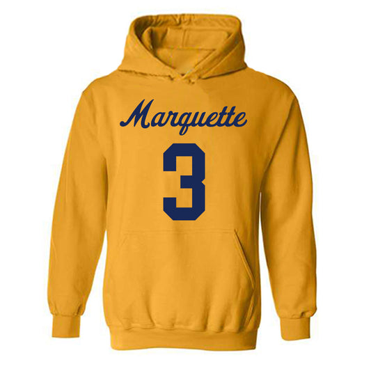 Marquette - NCAA Women's Lacrosse : Tessa Boehm - Replica Shersey Hooded Sweatshirt-0