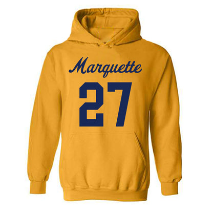 Marquette - NCAA Women's Lacrosse : Jillian Howell - Replica Shersey Hooded Sweatshirt-0