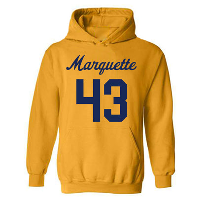 Marquette - NCAA Women's Lacrosse : Gabbi Perino - Replica Shersey Hooded Sweatshirt-0