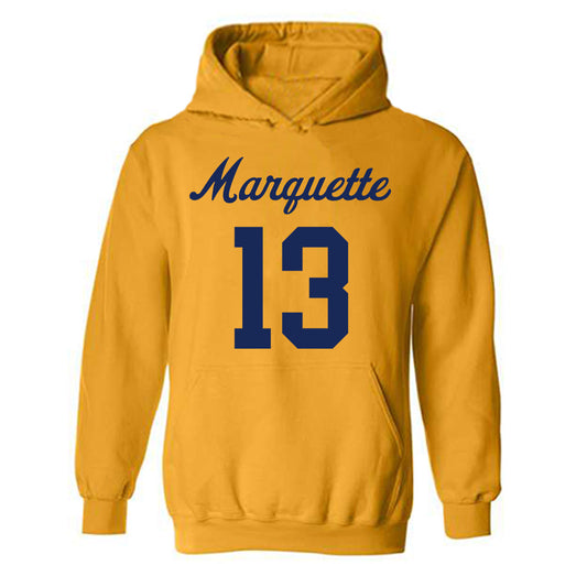 Marquette - NCAA Women's Lacrosse : Lucy Mineo - Replica Shersey Hooded Sweatshirt