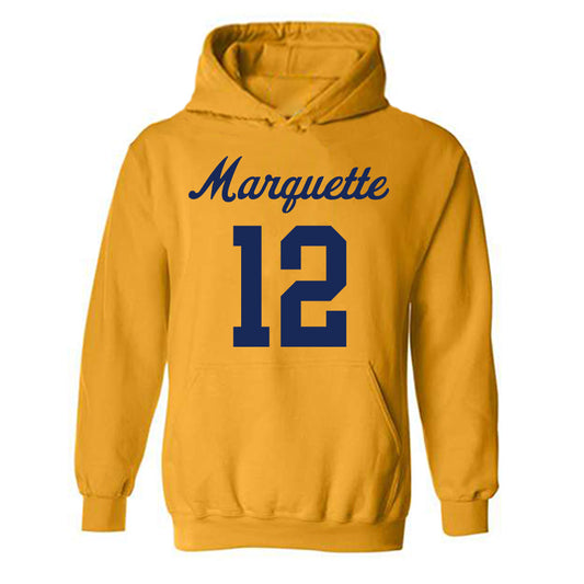 Marquette - NCAA Women's Lacrosse : Ella Mautz - Replica Shersey Hooded Sweatshirt-0
