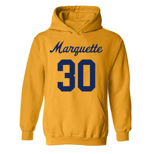 Marquette - NCAA Women's Lacrosse : Abigail Brackett - Replica Shersey Hooded Sweatshirt