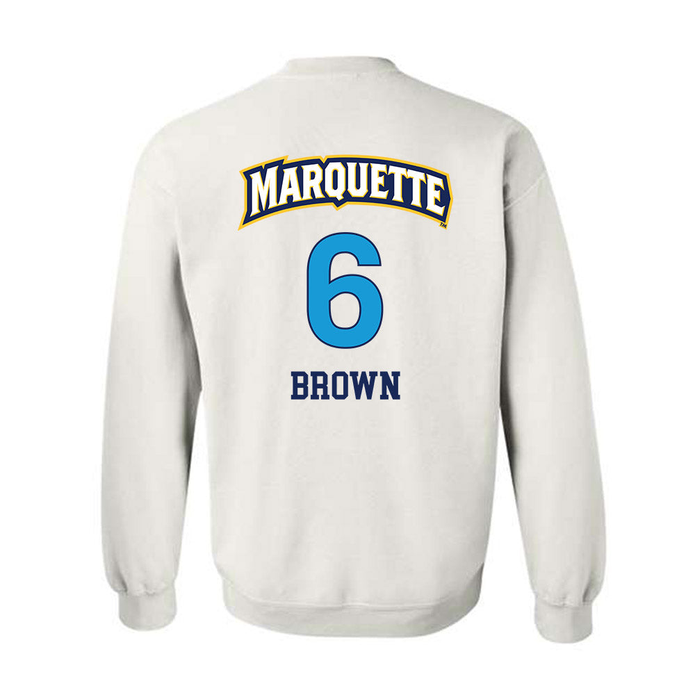 Marquette - NCAA Women's Lacrosse : Haley Brown - Replica Shersey Crewneck Sweatshirt-1