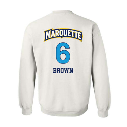 Marquette - NCAA Women's Lacrosse : Haley Brown - Replica Shersey Crewneck Sweatshirt-1