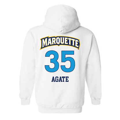 Marquette - NCAA Women's Lacrosse : Eliza Agate - Replica Shersey Hooded Sweatshirt-1