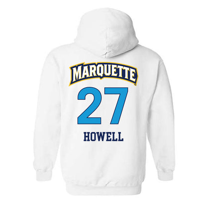 Marquette - NCAA Women's Lacrosse : Jillian Howell - Replica Shersey Hooded Sweatshirt-1