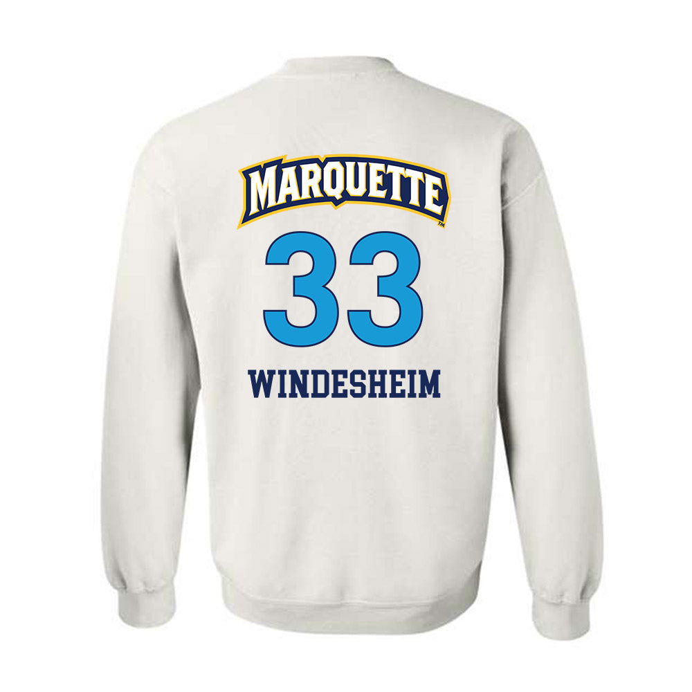 Marquette - NCAA Women's Lacrosse : Gabby Windesheim - Replica Shersey Crewneck Sweatshirt-1