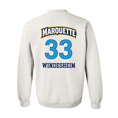 Marquette - NCAA Women's Lacrosse : Gabby Windesheim - Replica Shersey Crewneck Sweatshirt-1