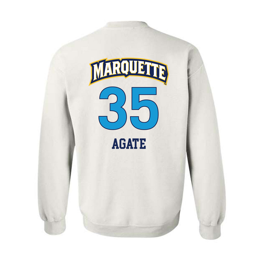 Marquette - NCAA Women's Lacrosse : Eliza Agate - Replica Shersey Crewneck Sweatshirt-1