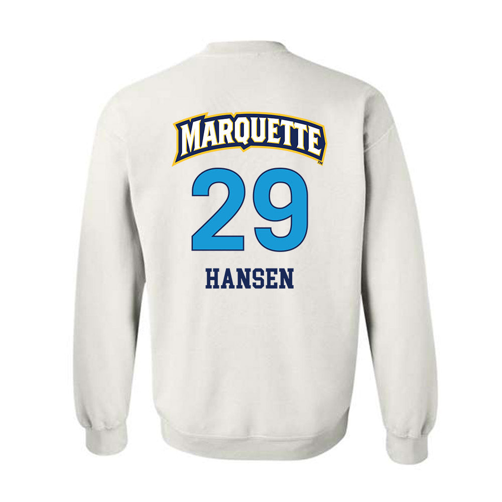 Marquette - NCAA Women's Lacrosse : Megan Hansen - Replica Shersey Crewneck Sweatshirt-1