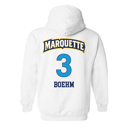 Marquette - NCAA Women's Lacrosse : Tessa Boehm - Replica Shersey Hooded Sweatshirt-1