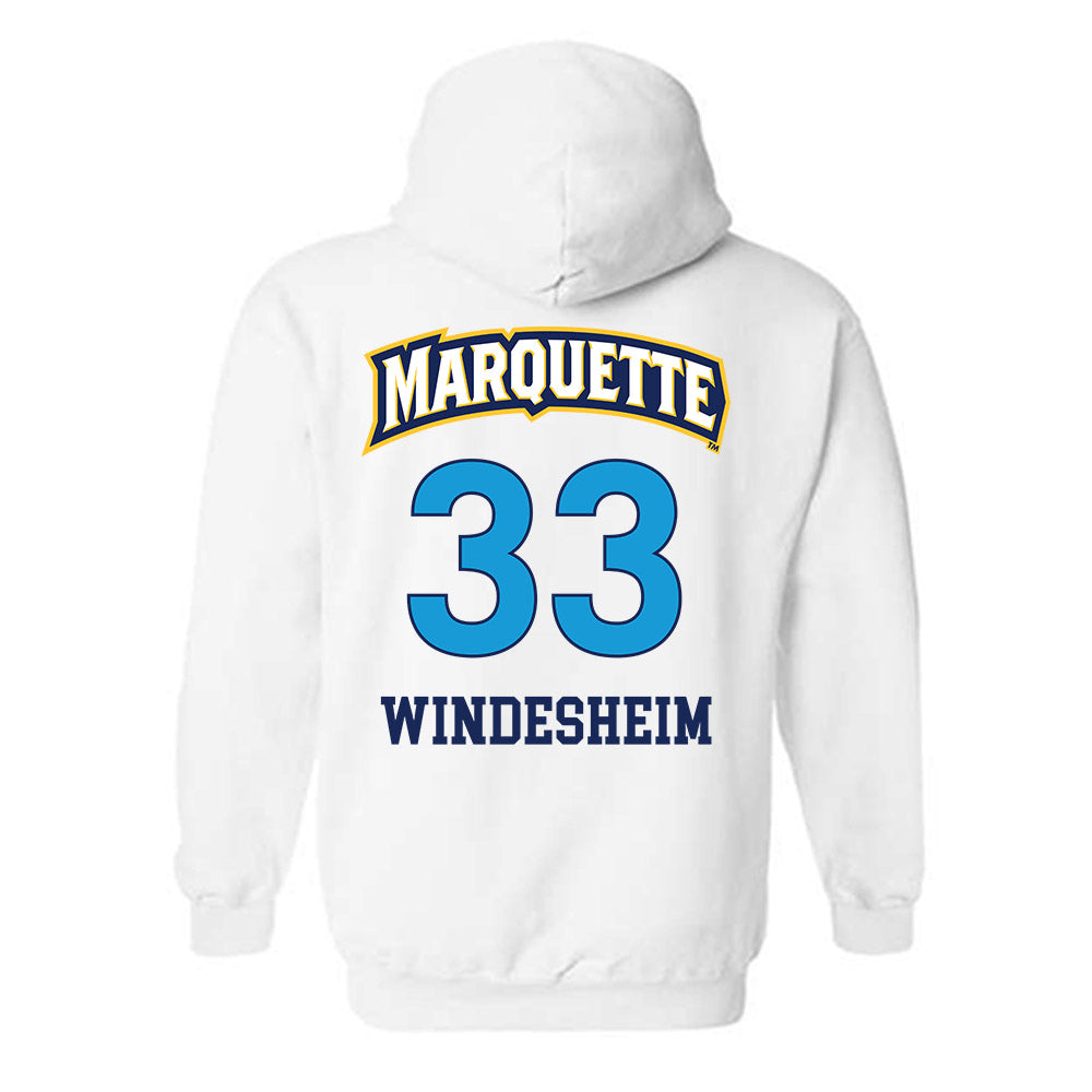 Marquette - NCAA Women's Lacrosse : Gabby Windesheim - Replica Shersey Hooded Sweatshirt-1