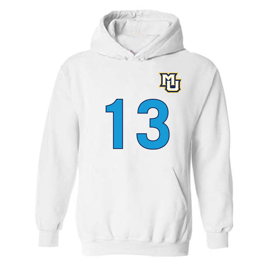 Marquette - NCAA Women's Lacrosse : Lucy Mineo - Replica Shersey Hooded Sweatshirt