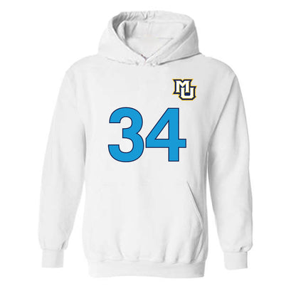 Marquette - NCAA Women's Lacrosse : Emily Couri - Replica Shersey Hooded Sweatshirt-0