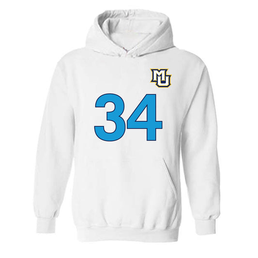 Marquette - NCAA Women's Lacrosse : Emily Couri - Replica Shersey Hooded Sweatshirt-0