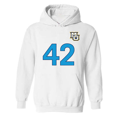 Marquette - NCAA Women's Lacrosse : Annabel Carlin - Replica Shersey Hooded Sweatshirt-0