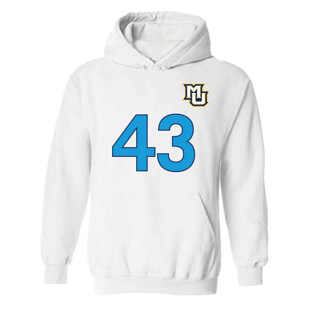 Marquette - NCAA Women's Lacrosse : Gabbi Perino - Replica Shersey Hooded Sweatshirt-0