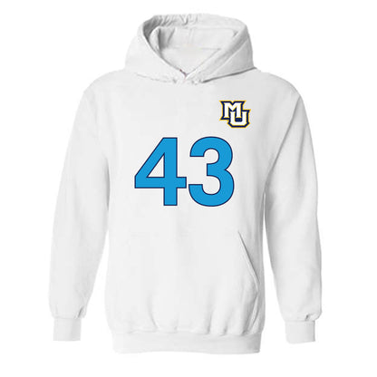 Marquette - NCAA Women's Lacrosse : Gabbi Perino - Replica Shersey Hooded Sweatshirt-0