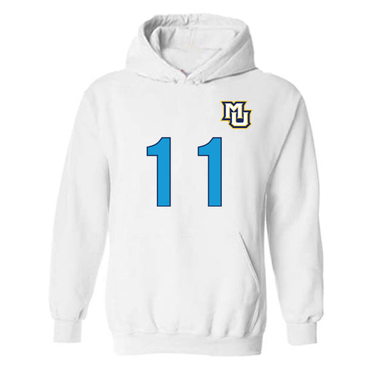 Marquette - NCAA Women's Lacrosse : Laila Johnson - Replica Shersey Hooded Sweatshirt