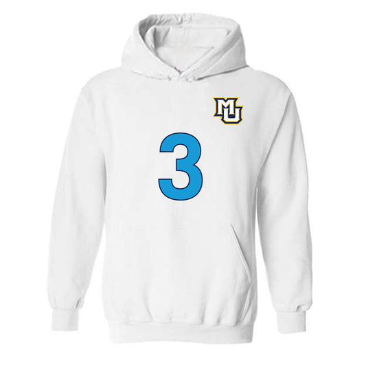 Marquette - NCAA Women's Lacrosse : Tessa Boehm - Replica Shersey Hooded Sweatshirt-0