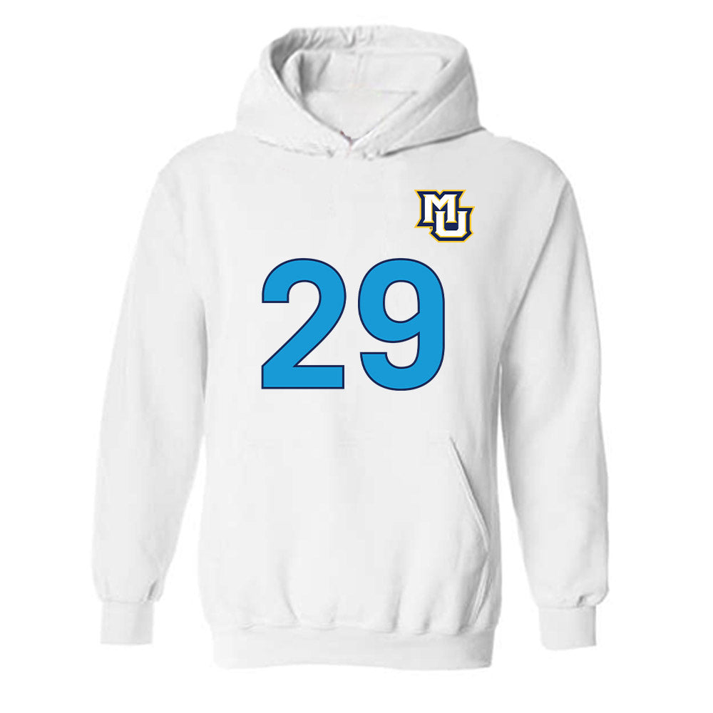 Marquette - NCAA Women's Lacrosse : Megan Hansen - Replica Shersey Hooded Sweatshirt-0