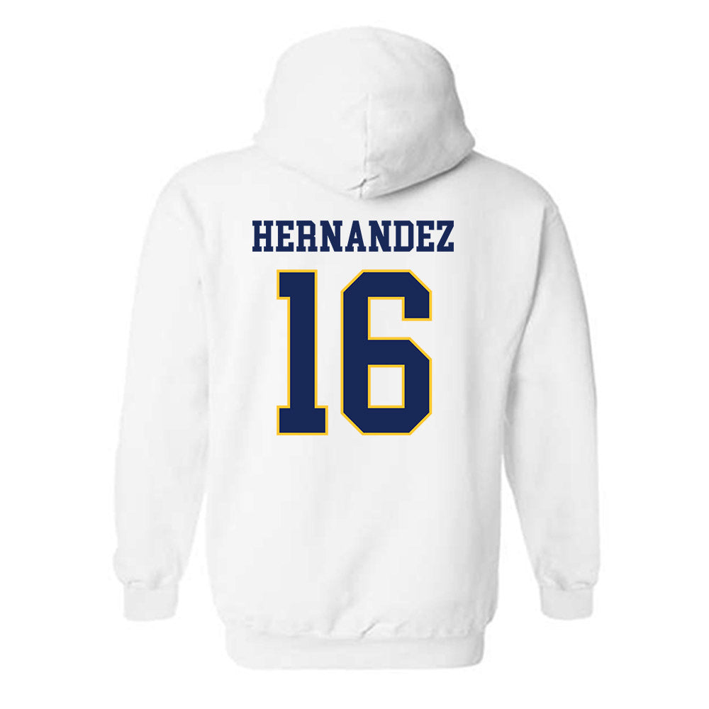 Marquette - NCAA Women's Soccer : Olivia Hernandez - Replica Shersey Hooded Sweatshirt-1
