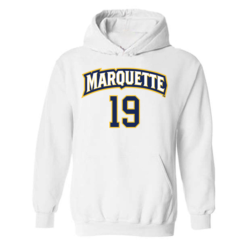 Marquette - NCAA Women's Soccer : Meg Decker - Replica Shersey Hooded Sweatshirt-0