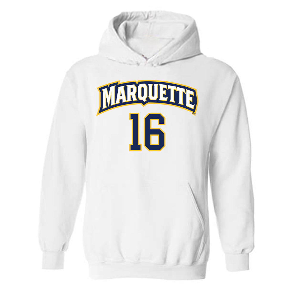 Marquette - NCAA Women's Soccer : Olivia Hernandez - Replica Shersey Hooded Sweatshirt-0